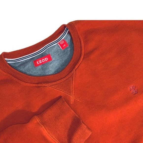 Izod Men’s Large Orange Long Sleeve Sweater - Picture 3 of 6